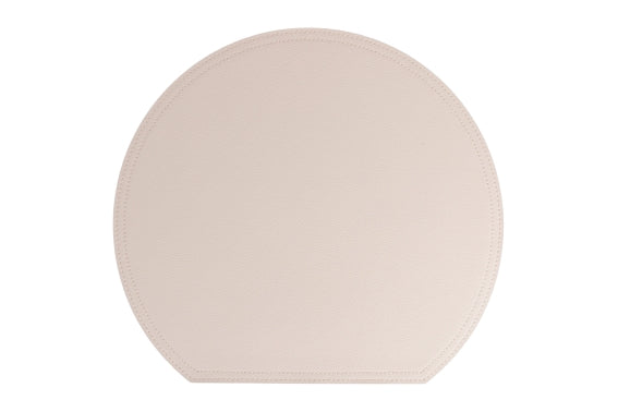 HORECA HALF-MOON PLACEMAT 36.5X33 FAUX LEATHER CREAM - 5921706