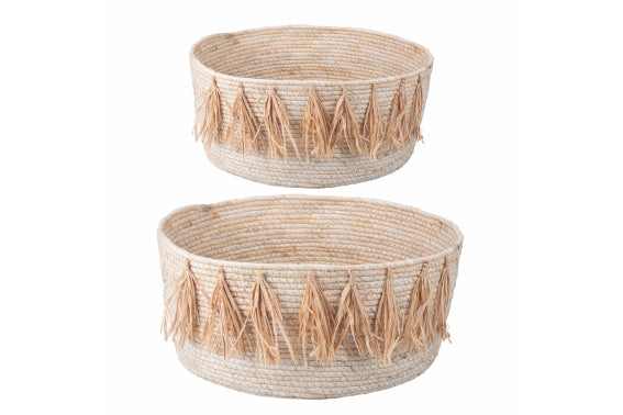 NATURAL SET 2 FIBER BASKETS - 5922761