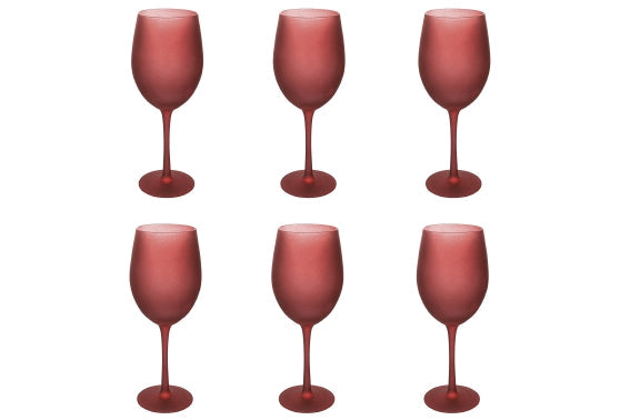 HAPPY HOUR SET6 TUMBLERS 650ML FROSTED BURGUNDY - 5923513