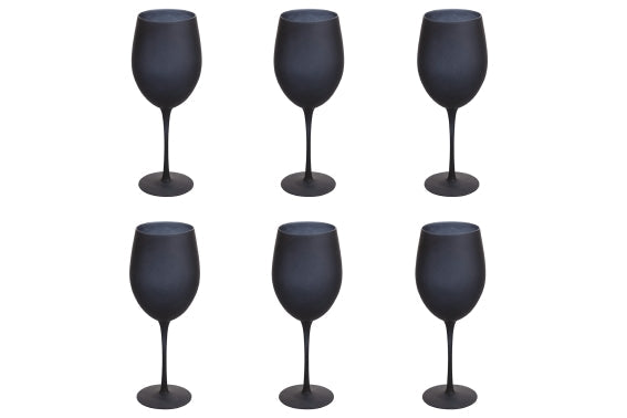 HAPPY HOUR SET 6 TUMBLERS 650ML FROSTED BLACK - 5923514