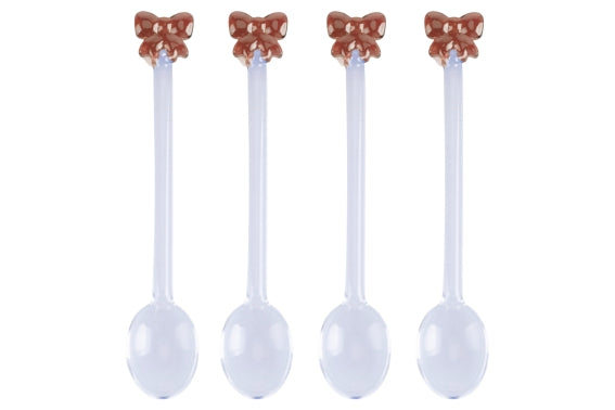 GLASS SET 4 TEASPOONS MOCHA MOUSSE FLAKES - 5923830