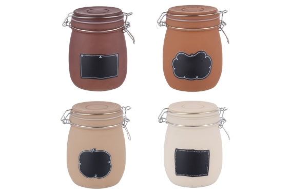 CHOCOLATE GLASS JAR 4 ASST 750ML - 5924303