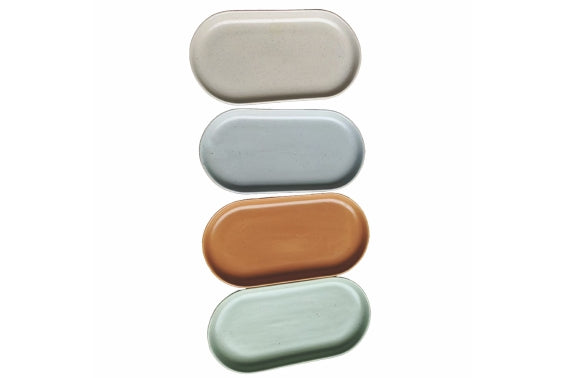 THE MARKET 2ND QUALITY OVAL PLATE 24.5X12CM 4 ASST - 5925197