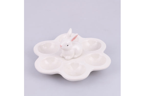 EASTER PLATE FOR 6 EGGS D 17.5CM RABBIT - 5926378