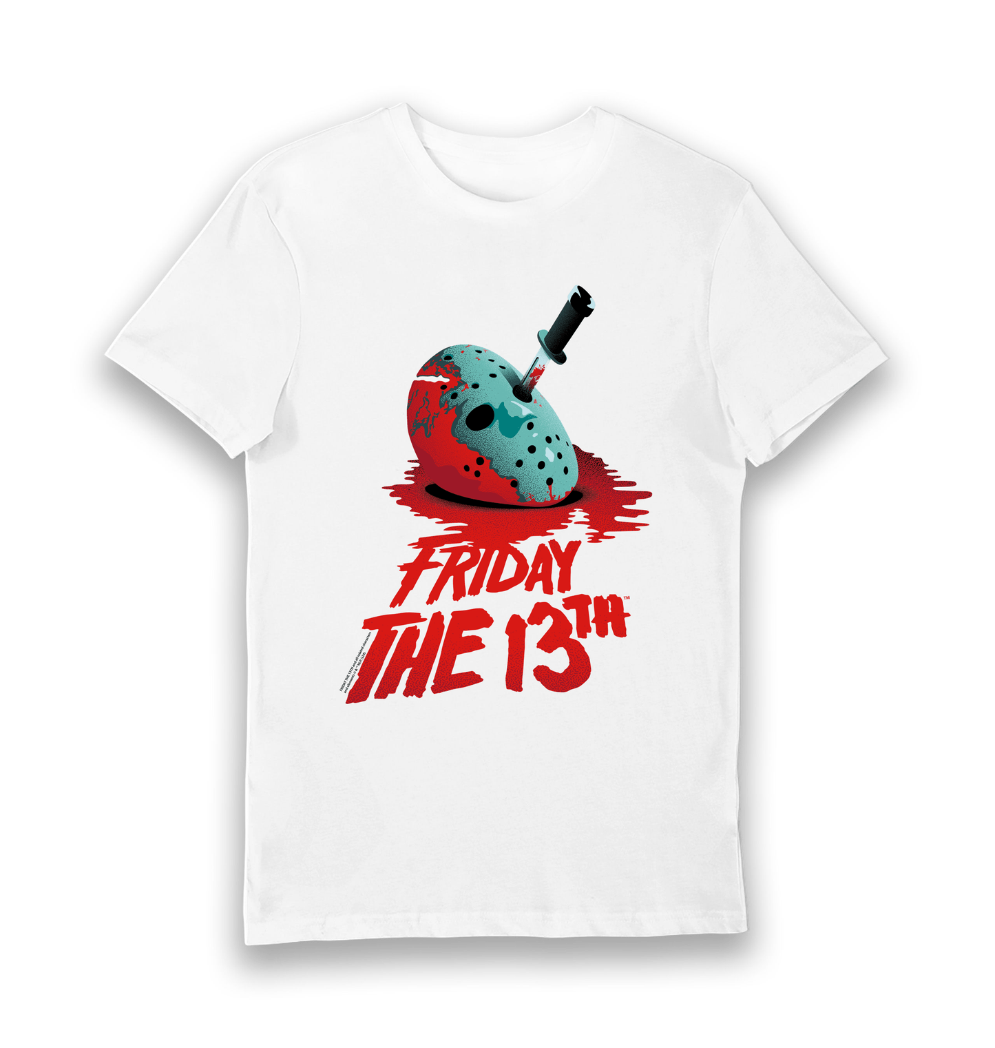 T-shirt adulte Friday the 13th masque de Jason et couteau
