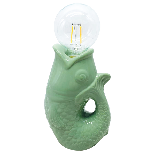 Battery-operated LED matcha fish decoration L13.5 W8.2 H27cm