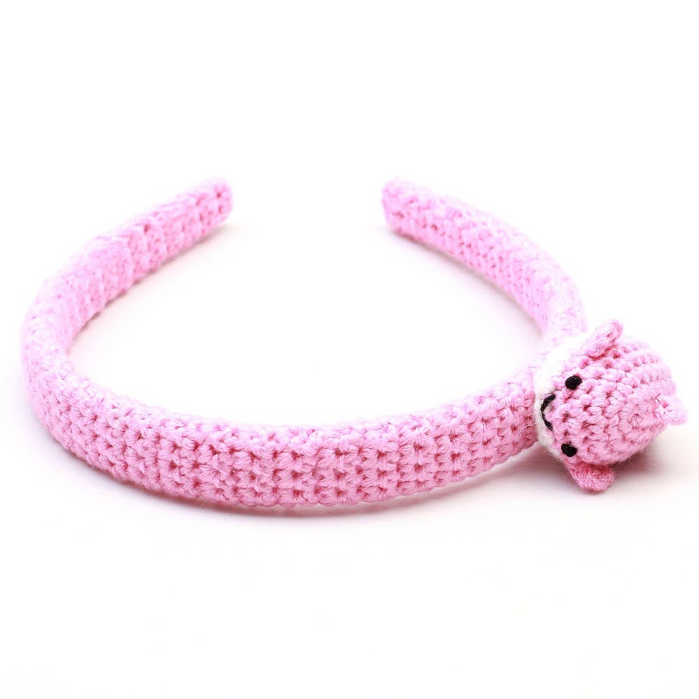 Haarband met walvisbot - Roze