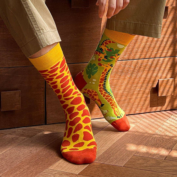 Mismatched Giraffe Socks