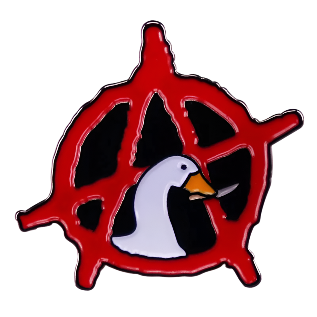Anarchist White Duck Pin