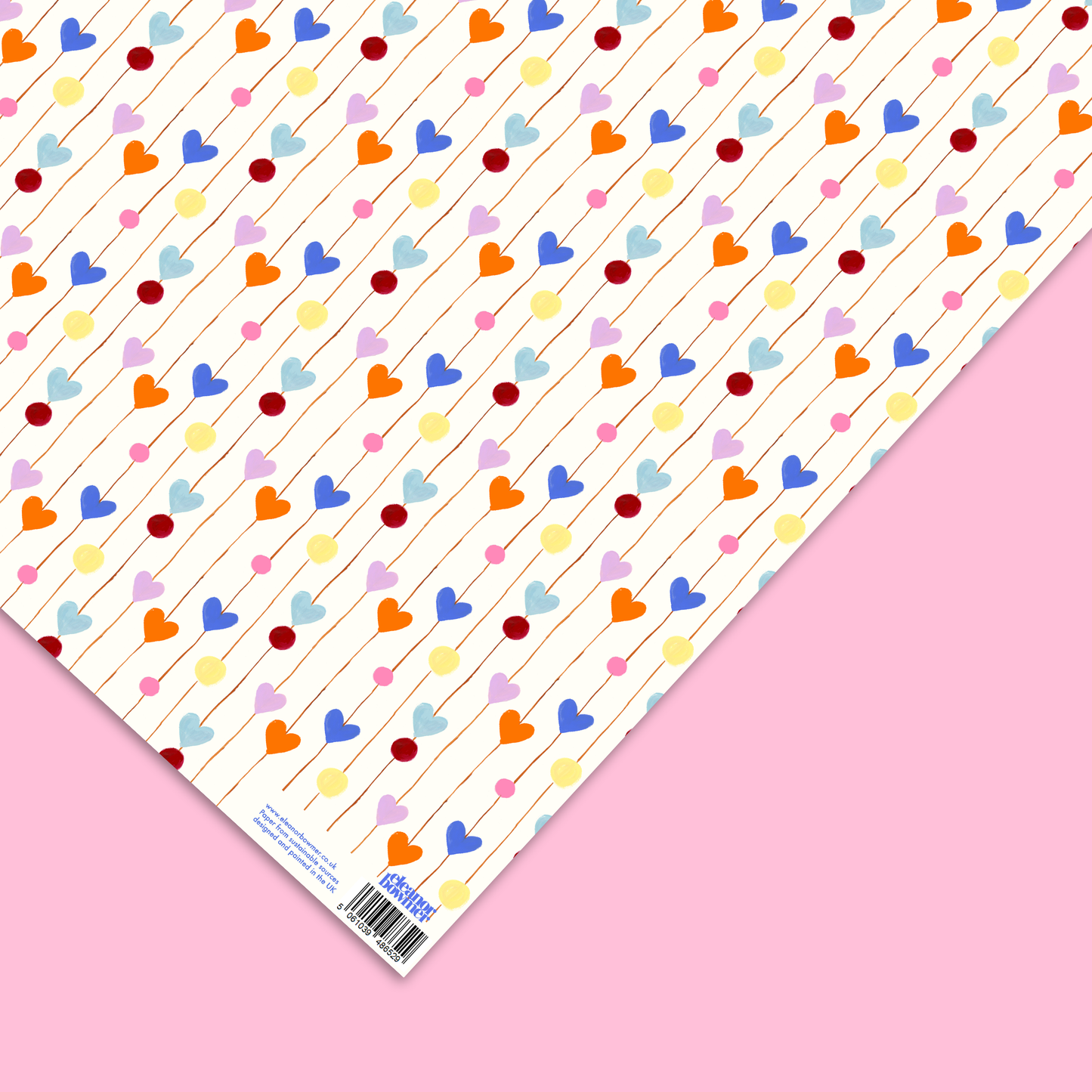 Papier Cadeau Cordes de Cœur