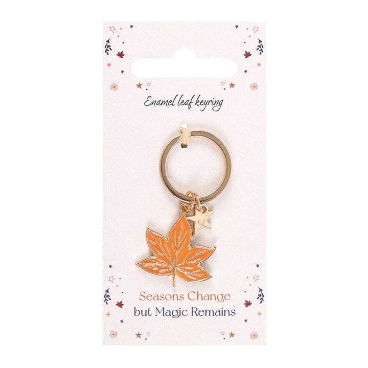 Sleutelhanger met magische herfstbladeren