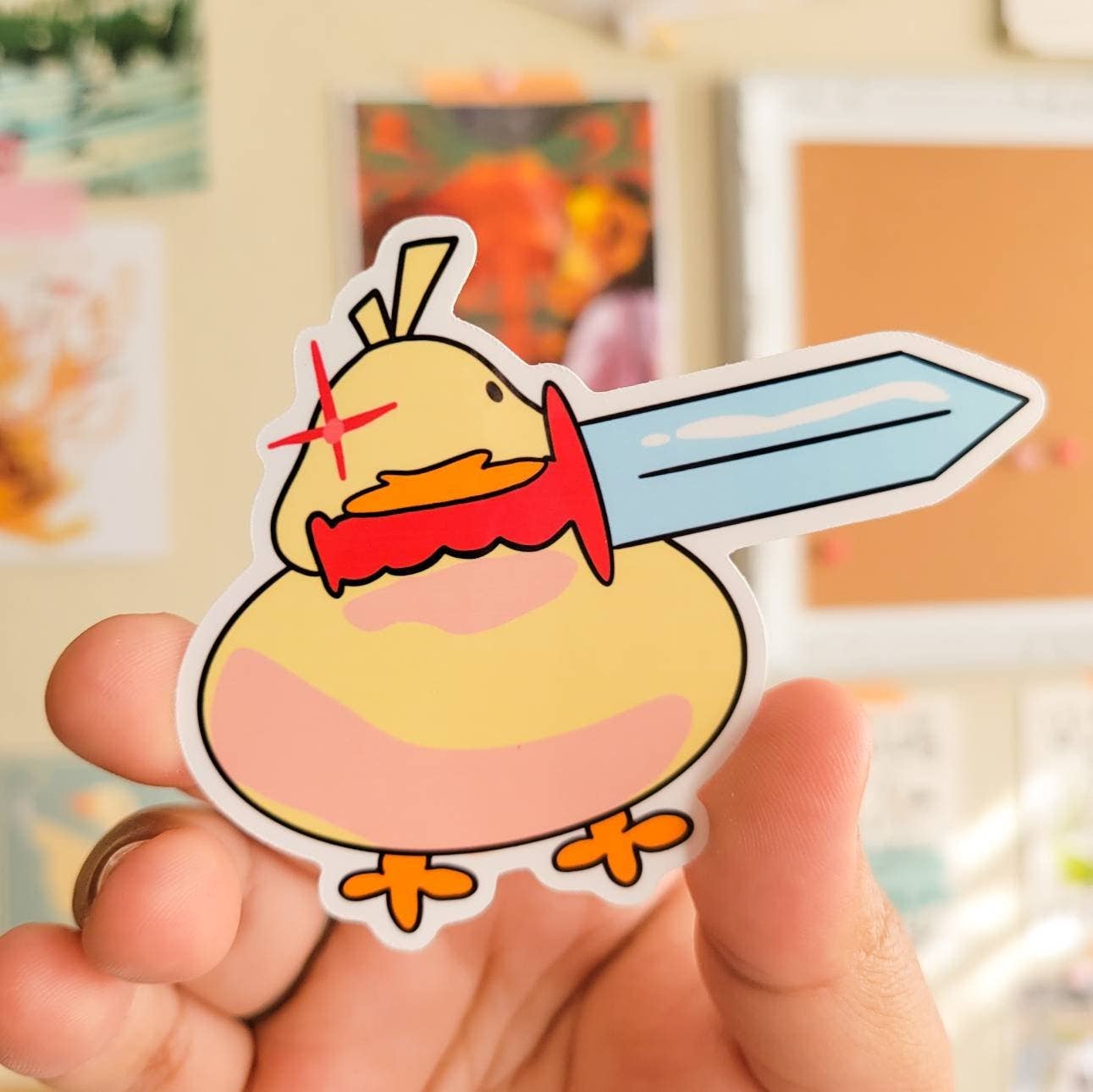 Duck with Sword Sticker