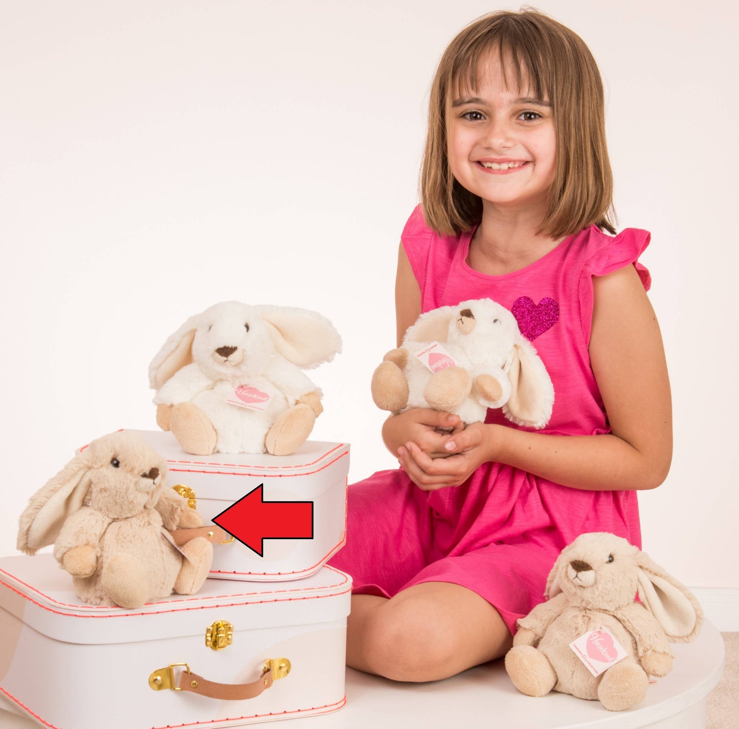Peluche Lapin Polli beige