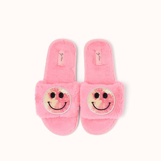 Paire de broches pour Chaussons - Smiley Rose