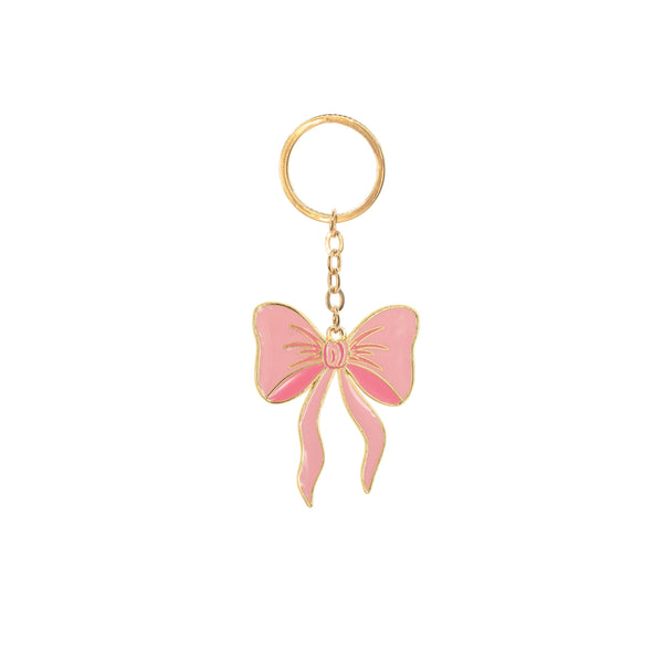 Pink Bow Keychain