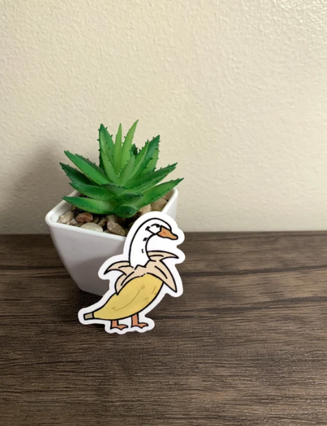 Banana Duck Sticker