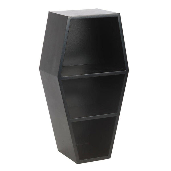 Black coffin shelf