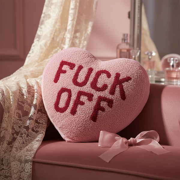Coussin chauffant Cœur Fuck off Bitten – Décoration original