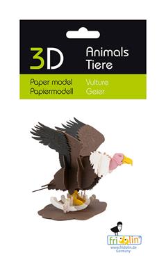 Modèle En Papier 3D - Vautour Blanc