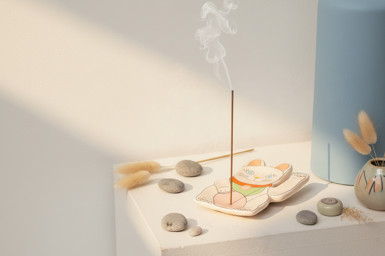 Brûleur D’encens Chat Chanceux