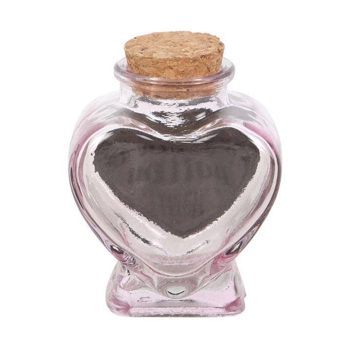 Decorative glass bottle in the shape of a heart, Love Potion