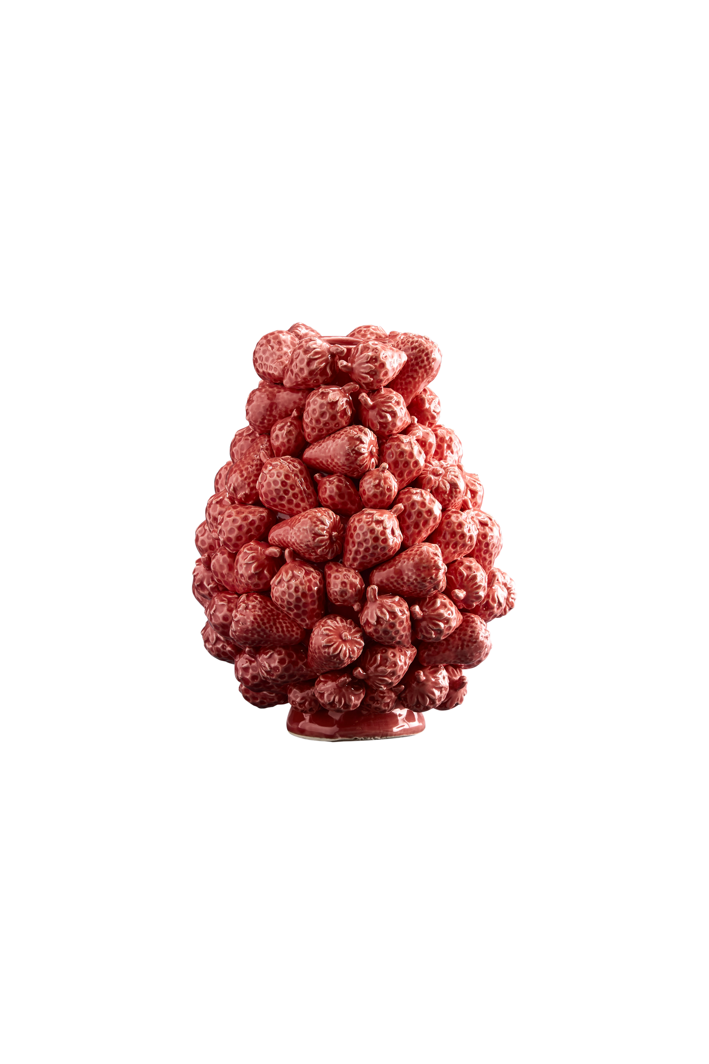 Aardbeivaas, rood aardewerk, 20 x 20 x 25 cm