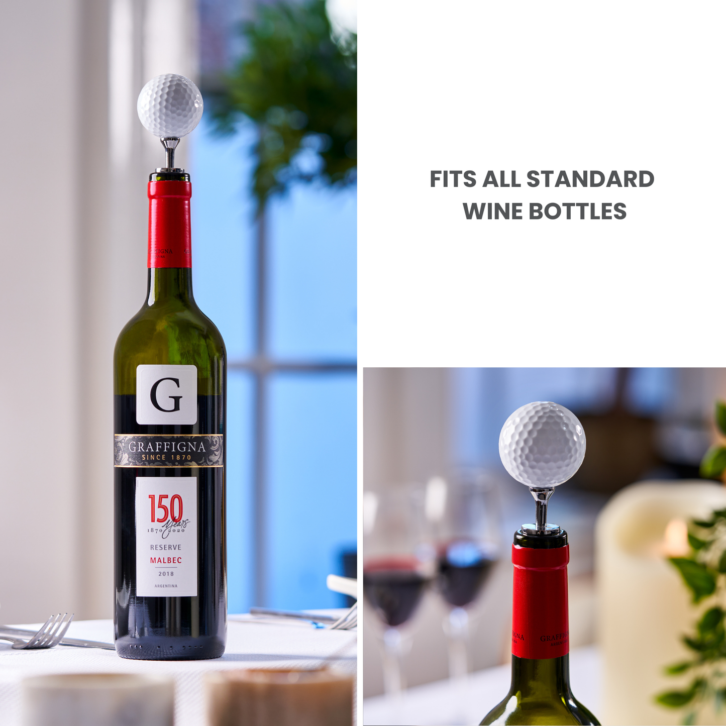 Bouchon de bouteille Balle de Golf