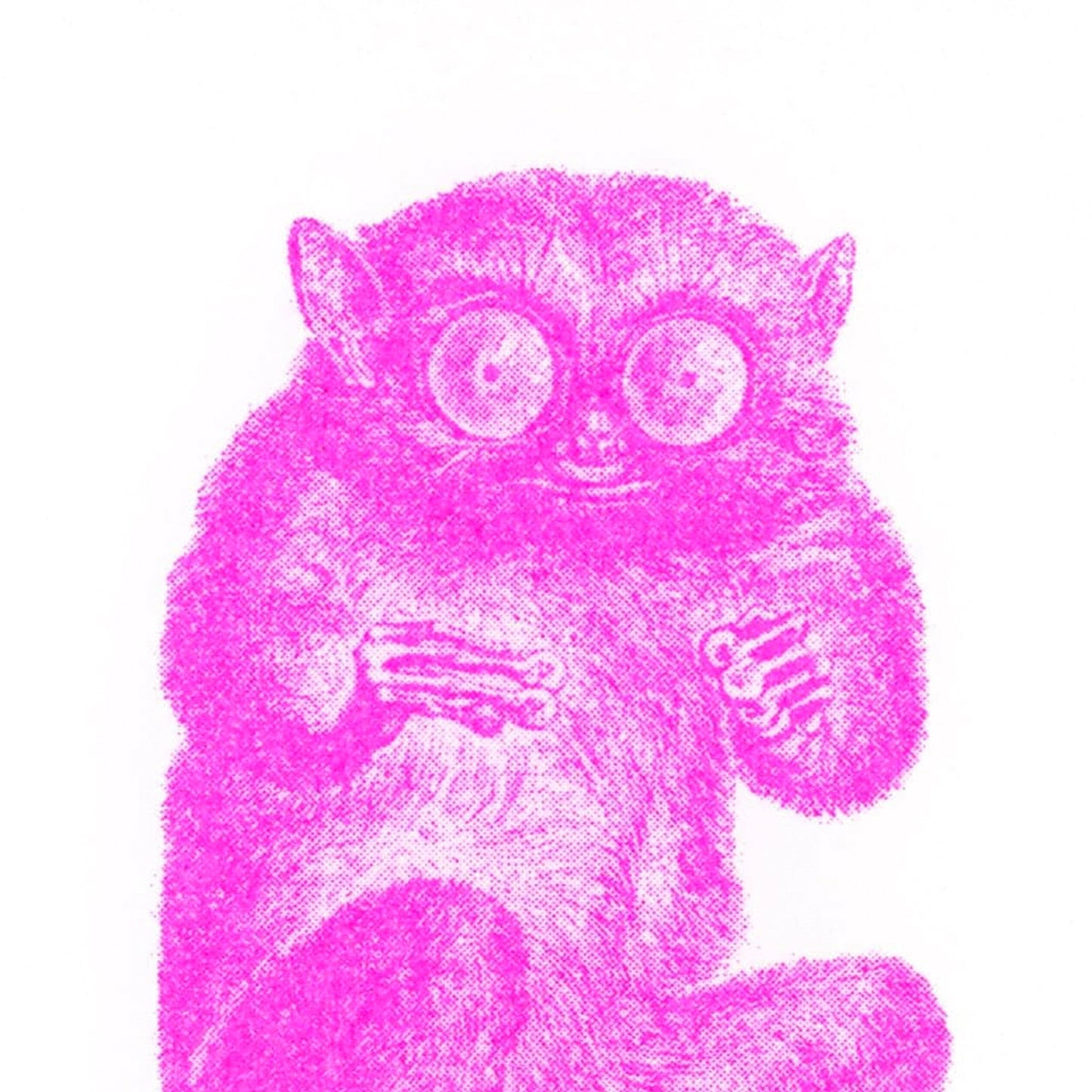 Neon Pink Tarsier Postcard
