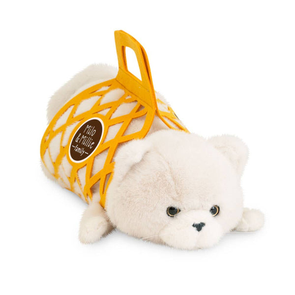 Milo & Millie Plush Toy, Milo the White Cat (56 cm) - 0+