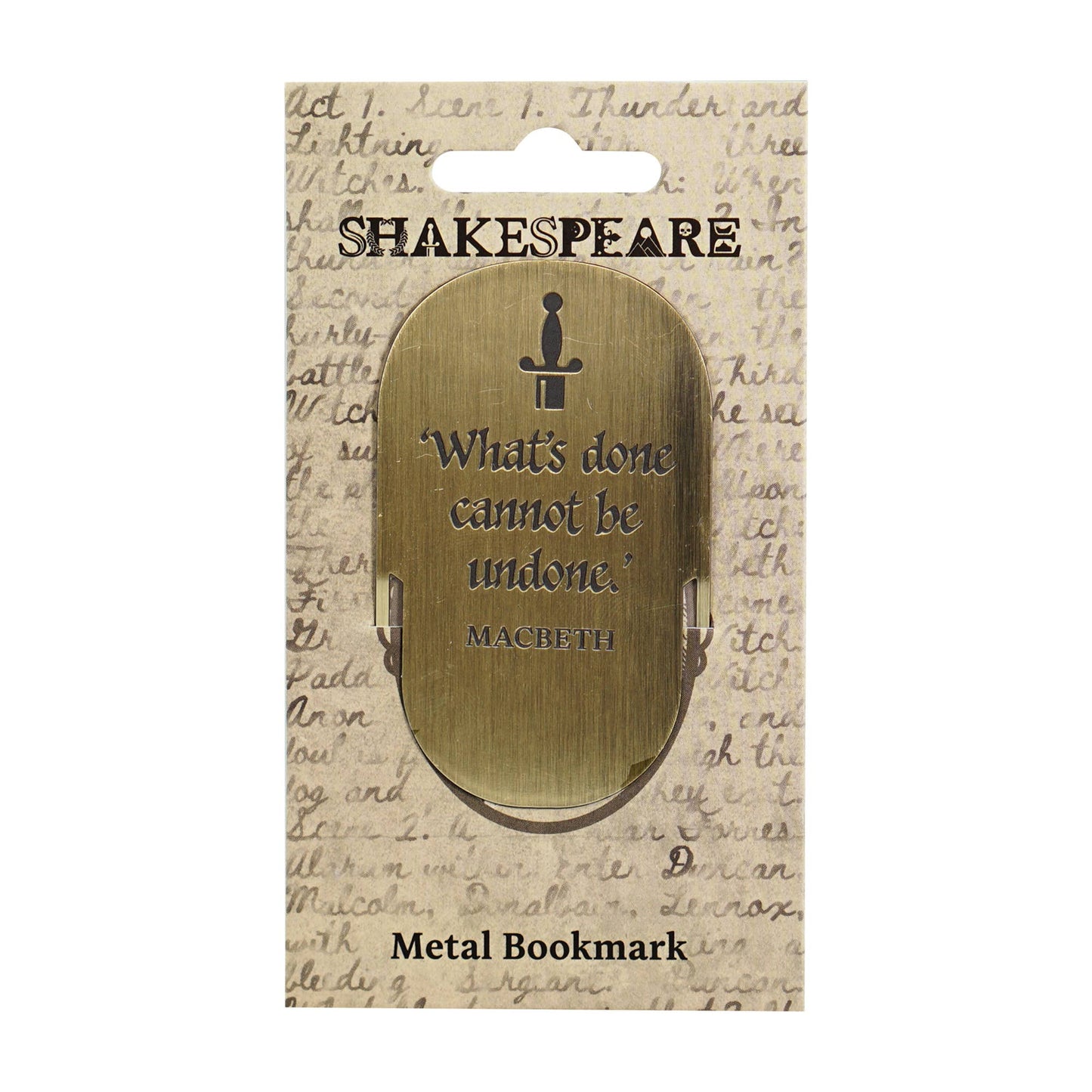 Metal bookmark - Shakespeare (Macbeth)