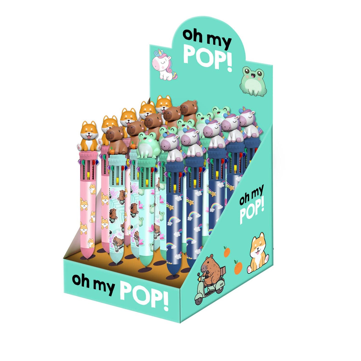 Oh My Pop Mix Display Box - 24 Pens, 10 Colors