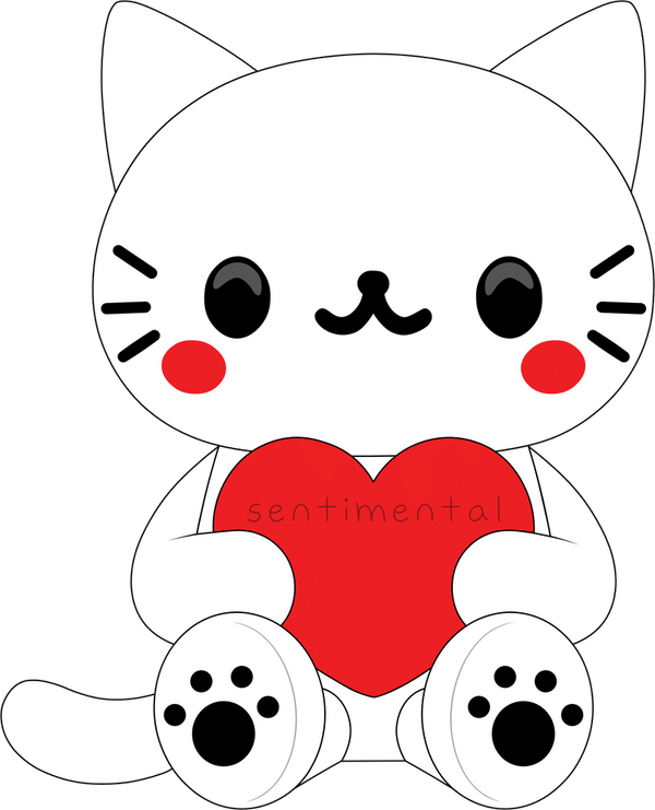 Sentimental Kitty Plush (9in)