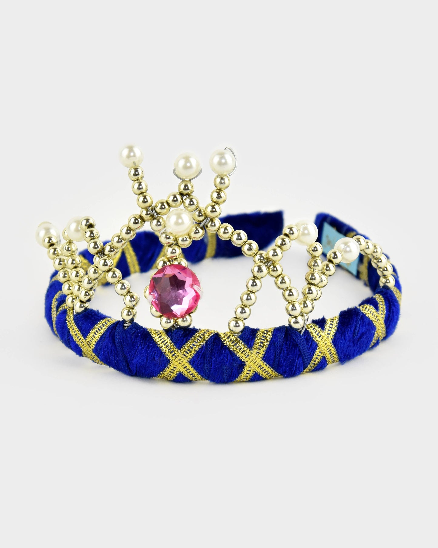 Blue velvet headband 14 cm
