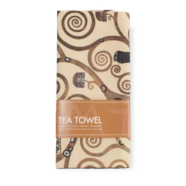Klimt tree tea towel