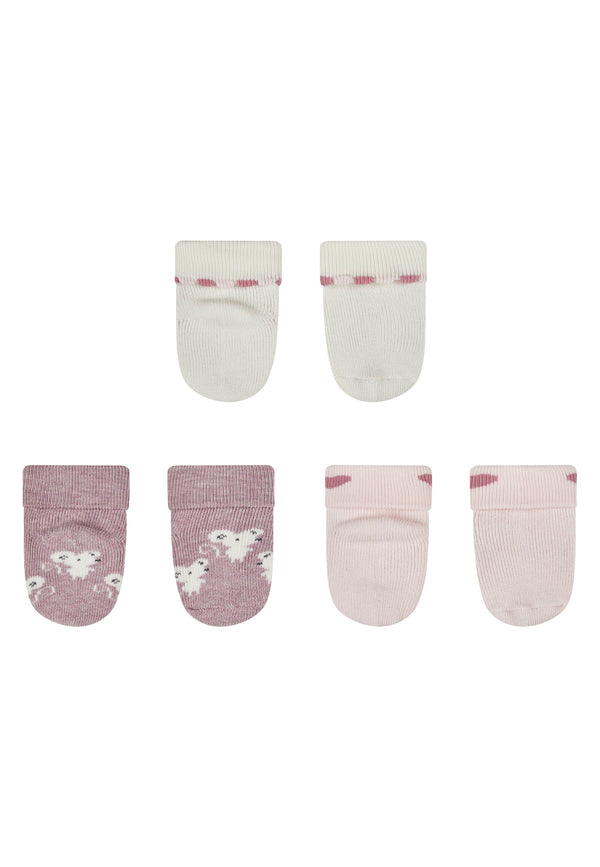 3-pack of newborn fold-over socks