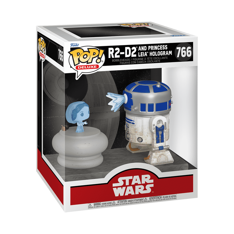 pop deluxe r2 d2 and princess leia hologram 766