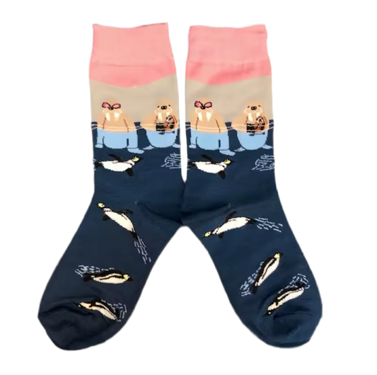 Walrus and Penguin Socks