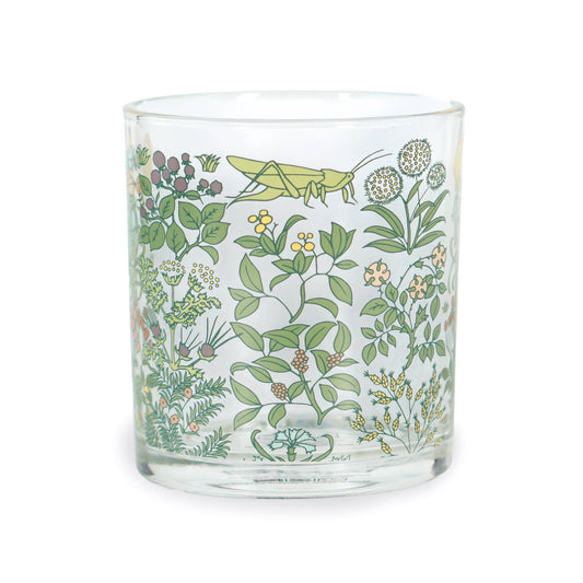 Voysey Drinking Glass, Tumbler, Botanical Garden, Fauna and Flora