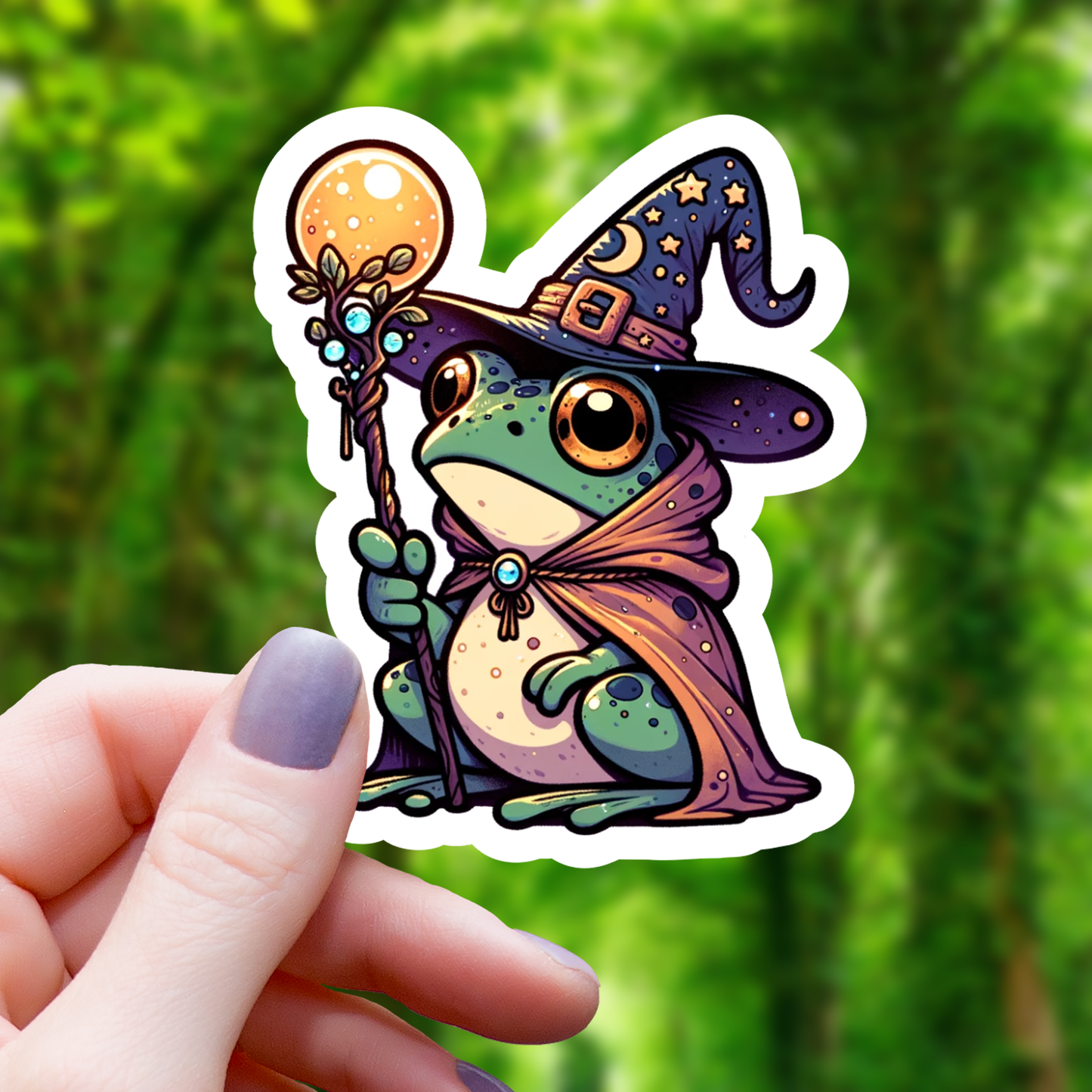 Frog Magician Sticker
