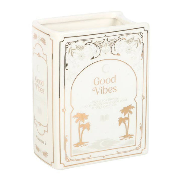 Book-Shaped Vase - White