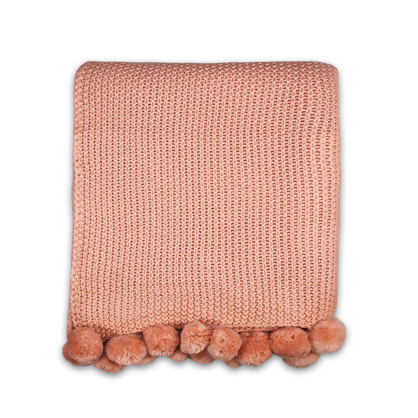 Pink Pom-pom Throw – 125 x 150 cm
