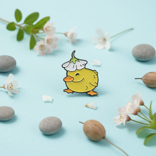 Yellow Duck Flower Pins