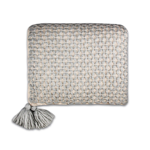 Plaid Treillis gris - 125 x 150 cm