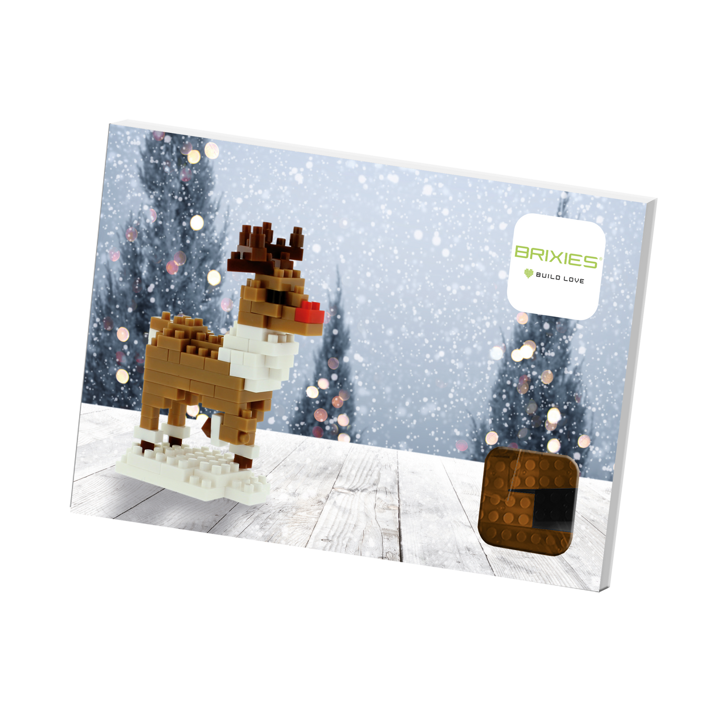 Carte postale BRIXIES en forme de renne