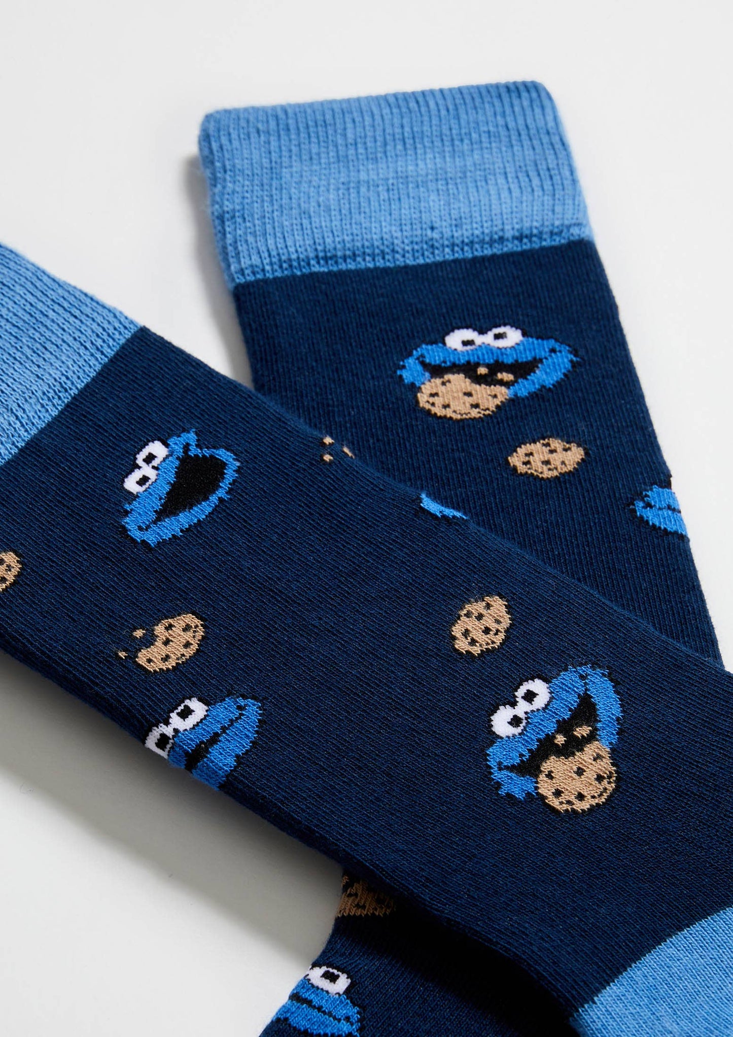 BeSesameStreet Cookie Monster - Chaussettes en coton biologique à 100%