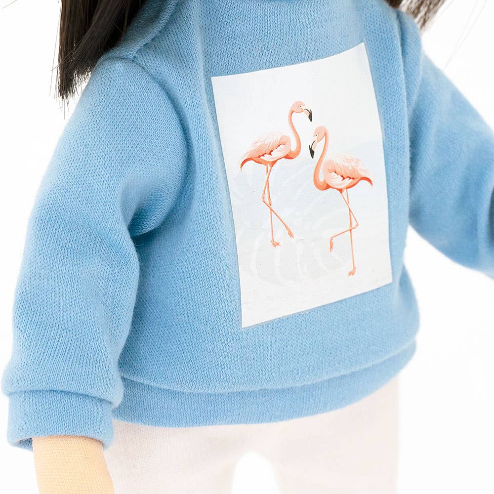 Ensemble de vêtements : sweat-shirt bleu, 28 cm