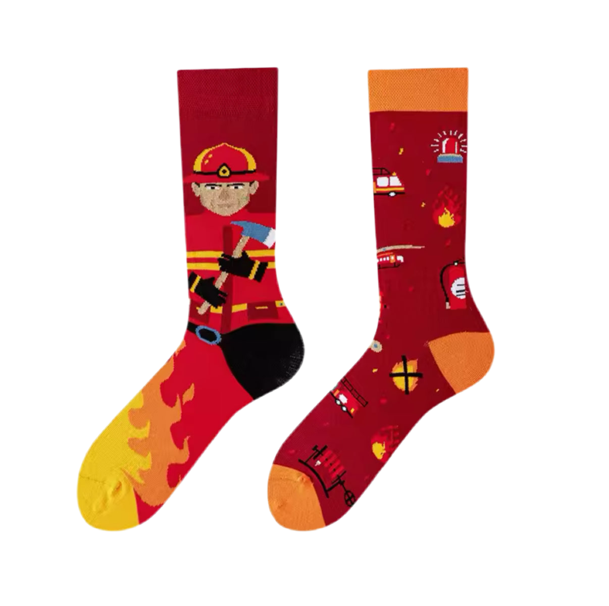 Chaussettes Dépareillées Pompier Homme