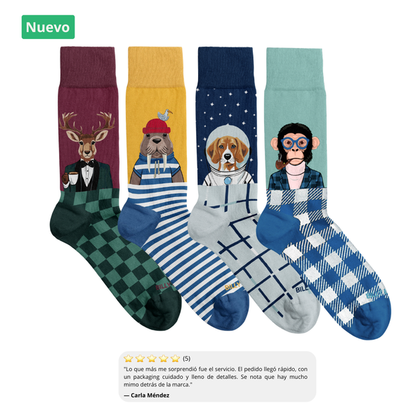 Animal Society Socks Pack🦌🐶🐵