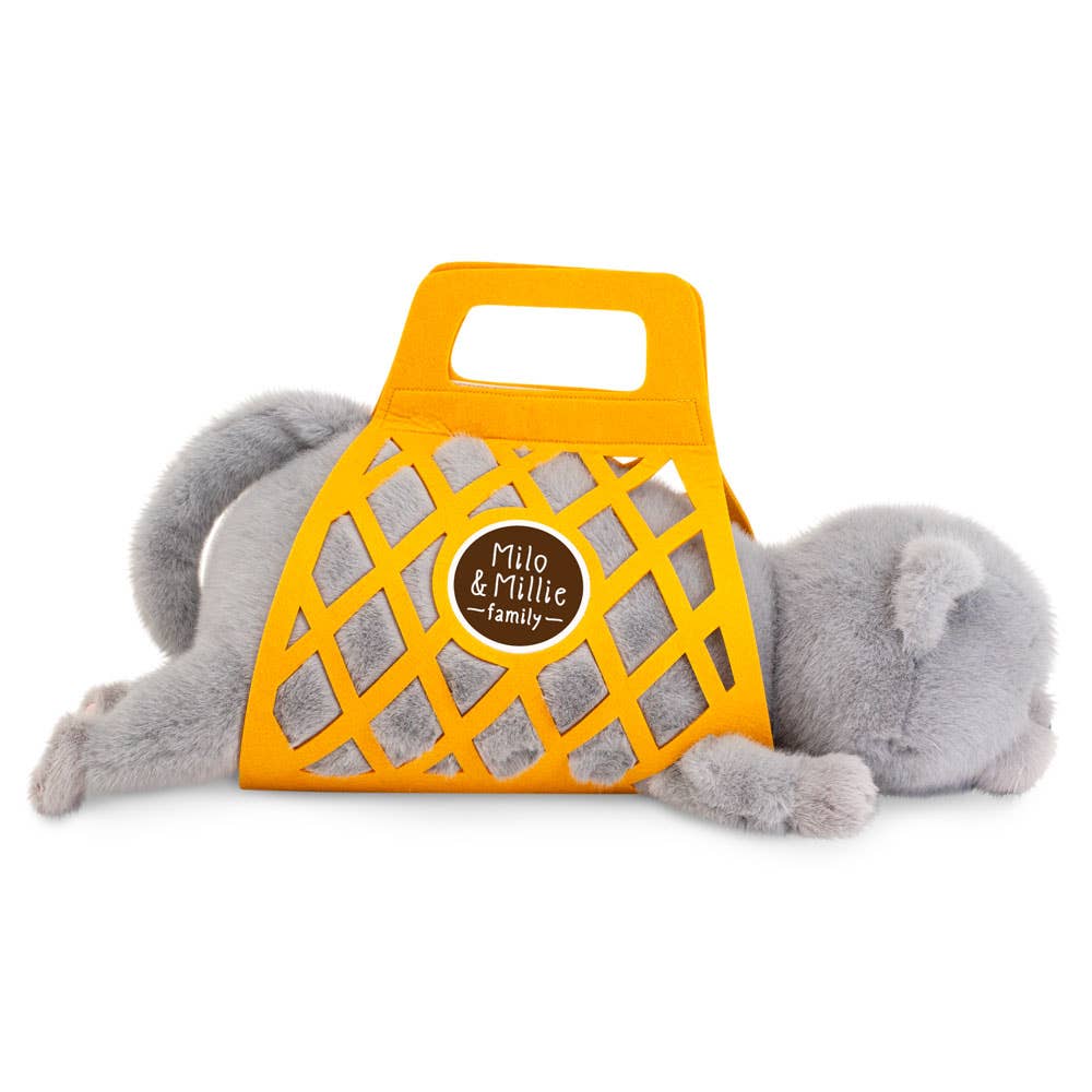 Milo & Millie Plush Toy, Milo the Grey Cat (56 cm) - 0+