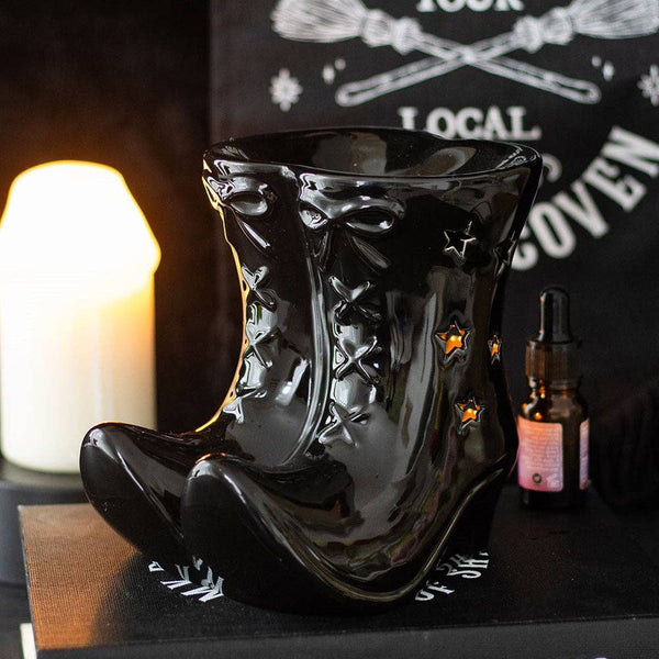 Brûleur à Huile Bottes de Sorcière Noires – The Coven Club
